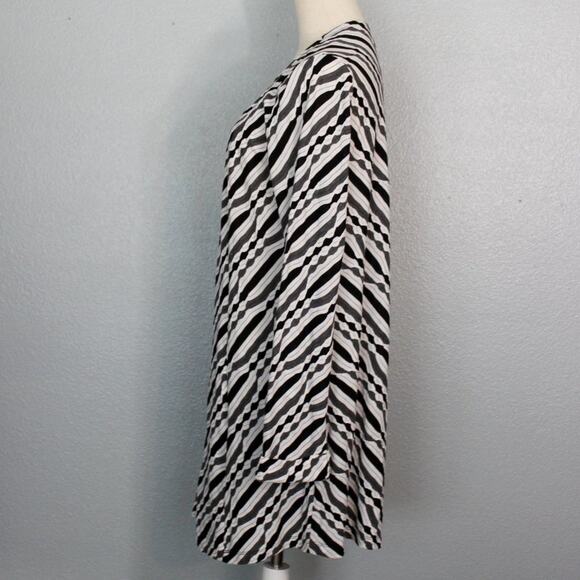 Dana Buchman Open Front Geometric Textured Cardigan Size M - Picture 5 of 9